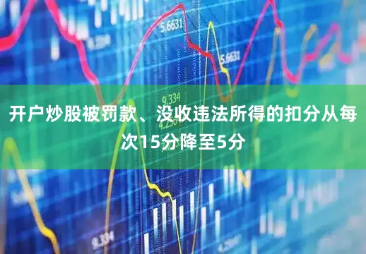 开户炒股被罚款、没收违法所得的扣分从每次15分降至5分